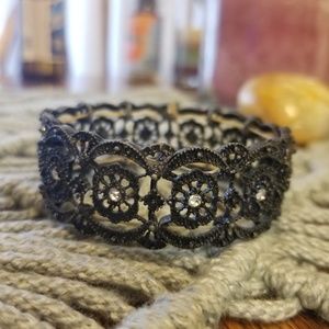 Black Vintage Stretch Bangle